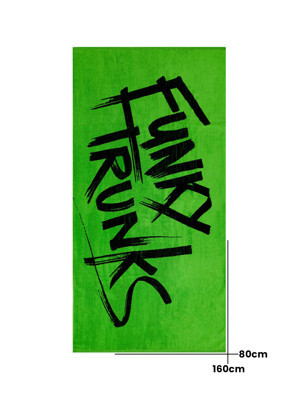 Funky Trunks Tagged Green Havlu, Antrenman & Spor Havlusu (160x80) - Image 1