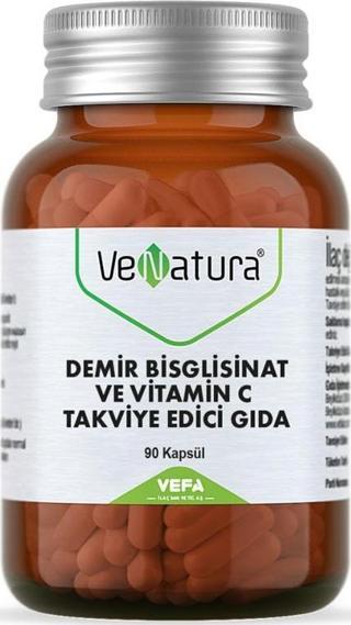 VeNatura Demir Bisglisinat ve Vitamin C 90 Kapsül