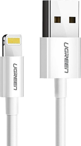 Ugreen iPhone iOS Şarj ve Data Kablosu MFİ Sertifikalı Beyaz 1 Metre