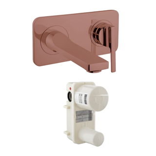 VitrA Suit L A4248626 Ankastre Lavabo Bataryası Seti - Bakır