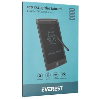 Everest EV-DY100 8,5" Siyah Tek Tuşla Sil Dijital Yazı Tahtası Yazı Alanı 125 x 175 mm