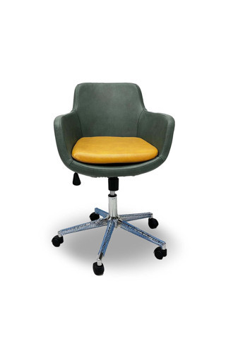 MELİK SARI DERİ OFİS, ÇALIŞMA KOLTUĞU | YATAR & AYARLANABİLİR MEKANİZMA | 360° DÖNEBİLEN