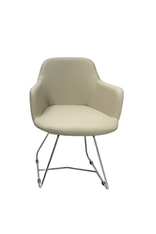 MELİK BEYAZ DERİ ŞIK LÜKS SEKRETER ÇALIŞMA TOPLANTI MİSAFİR BEKLEME KOLTUĞU