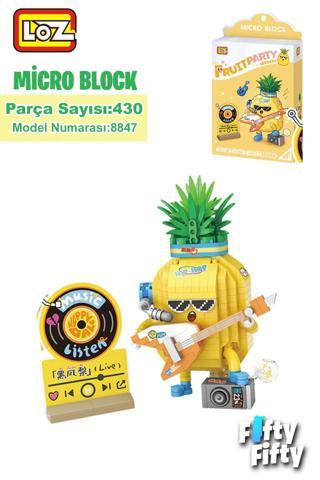 Loz Micro Block Serisi Gitarist Ananas Figürü 430 Parça Oyuncak Yapım Seti FFLZ-8847