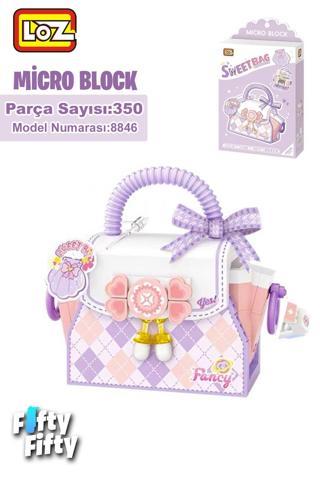 Loz Micro Block Sweet Bag Serisi  Mor Çanta 350 Parça Oyuncak Yapım Seti FFLZ-8846