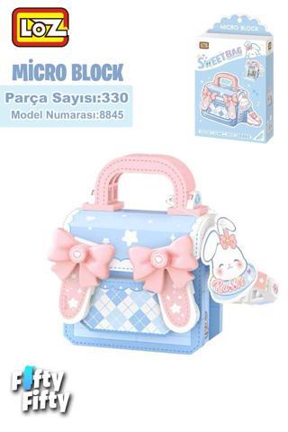 Loz Micro Block Sweet Bag Serisi Mavi Tavşan Figürlü Çanta 330 Parça Oyuncak Yapım Seti FFLZ-8845