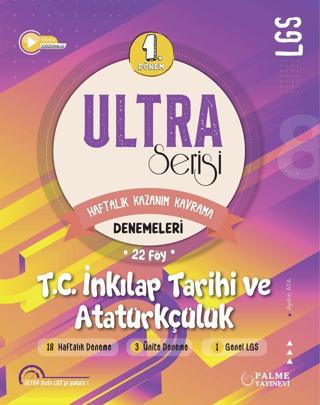Ultra Serisi Lgs 1. Dönem Tc. İnkılap Tarihi ve Atatürkçülük Denemeleri Aydın Ata 2023 Palme Yayınları