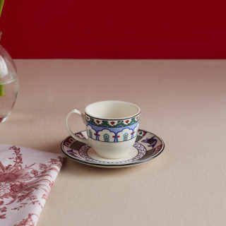 Karaca x Ömür Akkor İznik Çini Kahve Fincanı ve Tabağı 90 ml