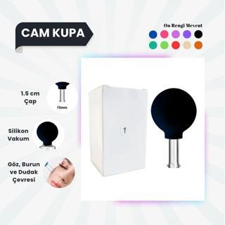 Silikon Vakumlu Cam Yüz Masaj Kupası No:1 Siyah