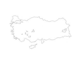 Panda Dilsiz Türkiye Haritası Kağıt Tahta 114X48 Cm Pan775