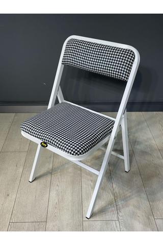 Hey Katlanır Mutfak Sandalyesi Yemek Balkon Bahçe Otel Kafe Katlanır Sandalye Beyaz