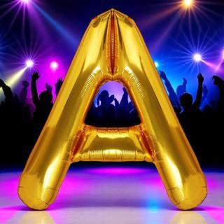 VIP YÜKSEK KALİTE 1 METRE GOLD A HARFİ FOLYO BALON GOLD A HARF BALON HELYUM GAZINA UÇAN BALONA UYGUN