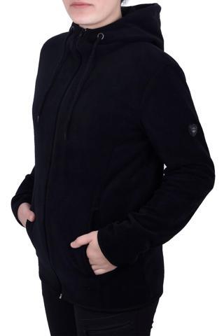 GHASSY CO.KADIN KAPŞONLU  FERMUARLI POLAR SWEATSHİRT
