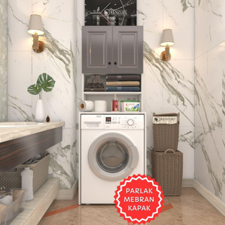 Kenzlife membran çamaşır makinesi dolabı hayzum gribyz çerçeve 180*66*55 mebran kapak suntalam gövde