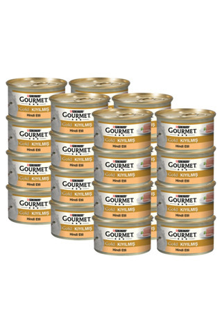 Gourmet Gold Kıyılmış Hindili Yetişkin Kedi Konservesi 85 gr 24 Adet