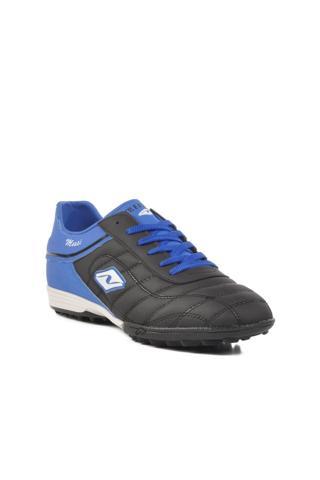 Siyah-Saks Büyük Numara Erkek Halı Saha Ayakkabısı Lion 250 M