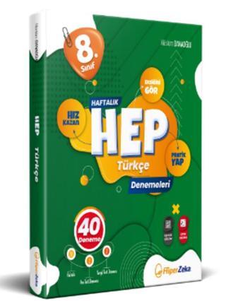 Hiper Zeka 8. Sınıf Haftalık HEP Türkçe 40 Deneme - Hiper Zeka Yayınları