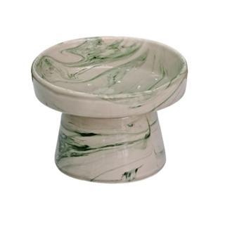 SERAMİK KEDİ VE KÖPEK MAMA KABI YEŞİL DESEN