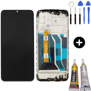 Realme C3i Uyumlu Çıtalı HK Lcd Ekran Dokunmatik + Montaj Seti