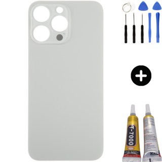  iPhone 15 Pro Max Uyumlu Arka Pil Batarya Kapak Titanyum + Montaj Seti