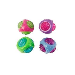 LionPet Kauçuk Işıklı Top Köpek Oyuncağı 8 cm (Karışık Renk)