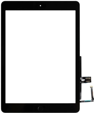 iPad 6.Nesil A1893-A1954 Uyumlu HK Home Tuşlu Dokunmatik Siyah