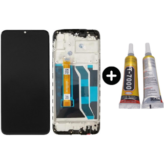 Realme 5S Uyumlu Çıtalı HK Lcd Ekran Dokunmatik + B7000