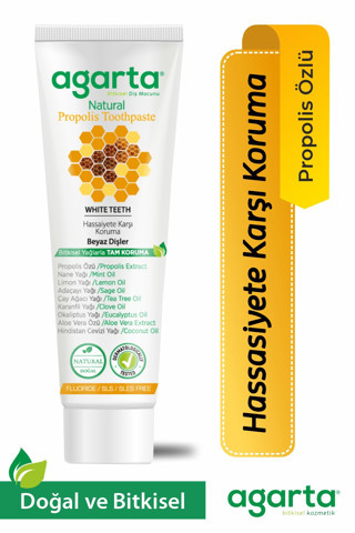 Agarta Doğal Propolis Naturel Diş Macunu 100 Ml/130 Gr