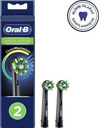 Oral-B Cross Action 2'Li Diş Fırçası Yedek Başlığı Eb50 Siyah