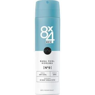 8X4 Men No. 9 Dry Cool Erkek Sprey Deodorant 150Ml