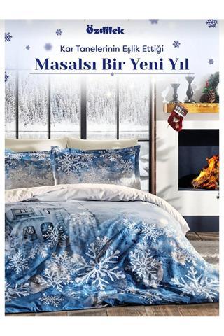 Özdilek (Yılbaşı Özel) 4 Yastık Kılıflı Çift Kişilik Nevresim Takımı