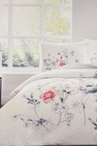 Özdilek Florido Pembe Çift Kişilik Dört Mevsim Kapitone Nevresim Takımı