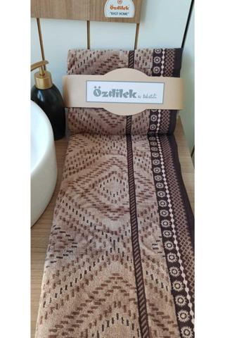 Özdilek Venna Kadife El Yüz Havlusu 2'Li(Kahve-50X90)