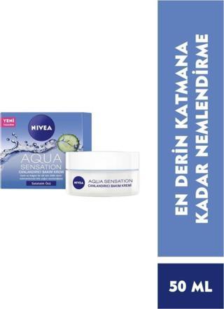 Aqua Sensation Canlandırıcı Yüz Bakım Kremi 50ml, Nemlendirici, Salatalık Özü, Dolgun Cilt