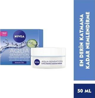 Nivea Aqua Sensation Canlandırıcı Bakım Kremi (50Ml),Normal Ve Karma Ciltler,Salatalık Özü İle Yoğun