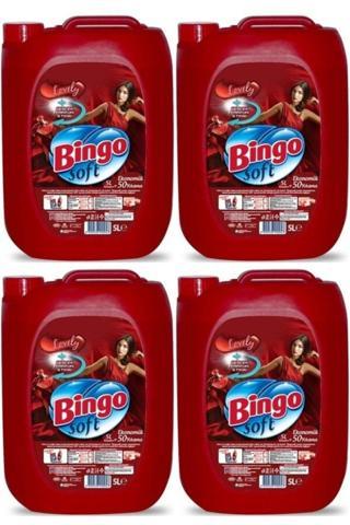 Soft Sıvı Çamaşır Yumuşatıcı Lovely 5 lt 4 Adet