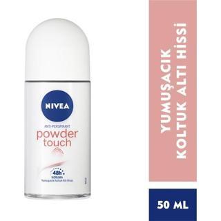 Nıvea Kadın Roll On Deodorant Powder Touch 50Ml,Ter Ve Ter Kokusuna Karşı 48 Saat Anti-Perspirant ,K