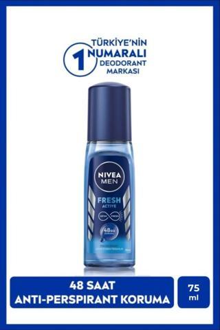 Men Erkek Pump Sprey Deodorant Fresh Active 75ml, Ter Ve Ter Kokusuna Karşı 48 Saat Koruma