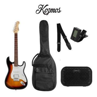 Kozmos KGP-STG20HSS-3TS Sunburst Elektro Gitar + UNIQUE-MINI-BK 10W Amfi Başlangıç Paketi