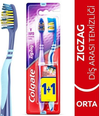 Colgate Zig Zag Diş Arası Temizliğiorta Diş Fırçası 1+1