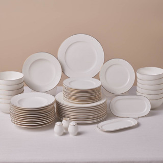 Karaca Elegance Bone Massimo 53 Parça 12 Kişilik Yemek Takımı Gold