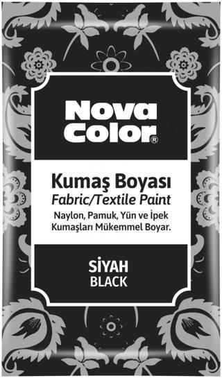 Nova Color Toz Kumaş Boyası (12 Gr X 12 Adet) Siyah Nc-904 (12 Li Paket)