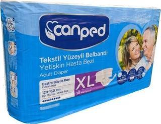 Canped Belbantlı Tekstil Yüzeyli Hasta Bezi Ekstra Büyük Xl 30 Adetli