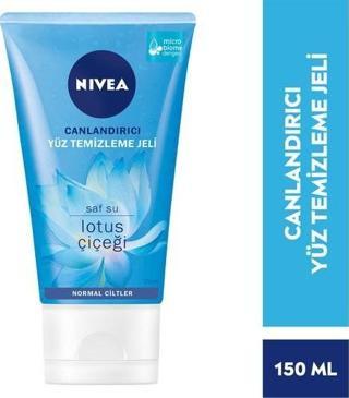 Nivea Canlandırıcı Yüz Temizleme Jeli 150 Ml, Saf Su Ve Lotus Çiçeği İle Etkili Yüz Temizleyici, Nor