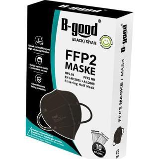 B-Good Ffp2 Siyah Maske 10'Lu