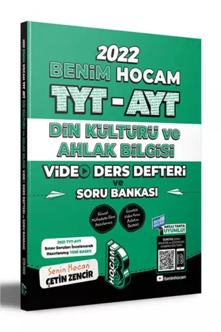 Benim Hocam Yayınları Tyt-Ayt Din Kültürü ve Ahlak Bilgisi Video Ders Defteri ve Soru Bankası 2022 - Benim Hocam Yayınları