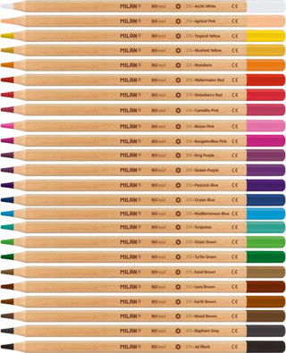 MILAN 80058 COLOURS METAL KURU BOYA KALEMİ - 24 LÜ