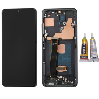 TE Samsung S20 Ultra G988 Uyumlu Çıtalı OLED Lcd Ekran Siyah