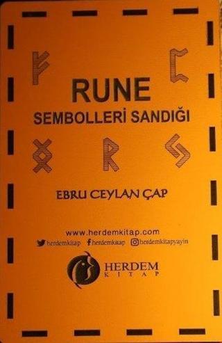 Rune Sembolleri Sandığı - Ahşap Kutulu - Ebru Ceylan Çap - Herdem Kitap