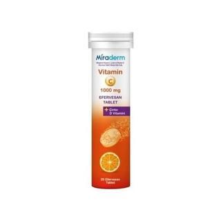 Miraderm Vitamin C 1000 Mg Çinko Ve D Vitamini 20 Efervesan Ta